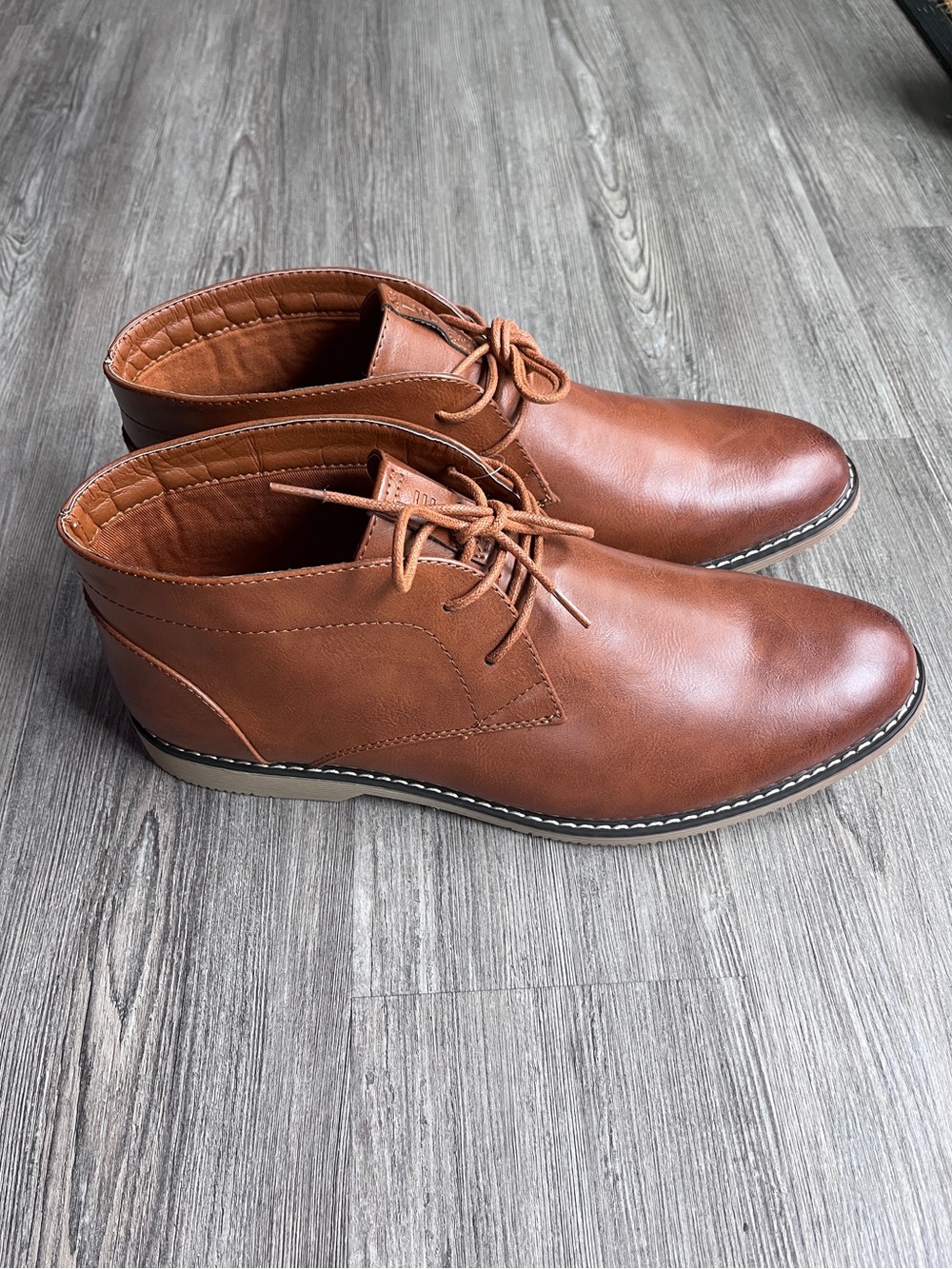 London Fog Men’s Brown/Cognac Oxford Dress Shoes